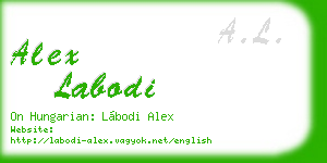 alex labodi business card